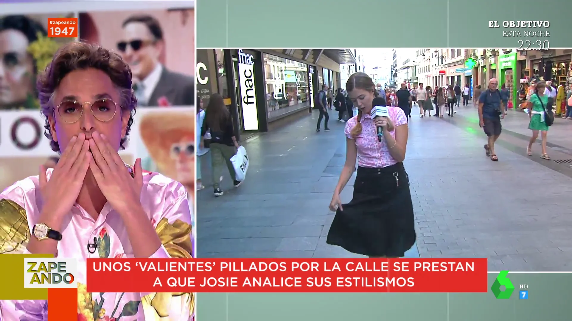 Josie analiza looks de las personas en plena calle