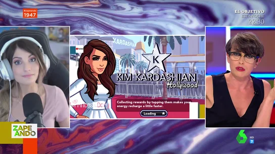 La reacción de Thais Villas cuando Cristinini le enseña el videojuego de Kim Kardashian para convertirse en una superestrella La reacción de Thais Villas cuando Cristinini le enseña el videojuego de Kim Kardashian para convertirse en una superestrella