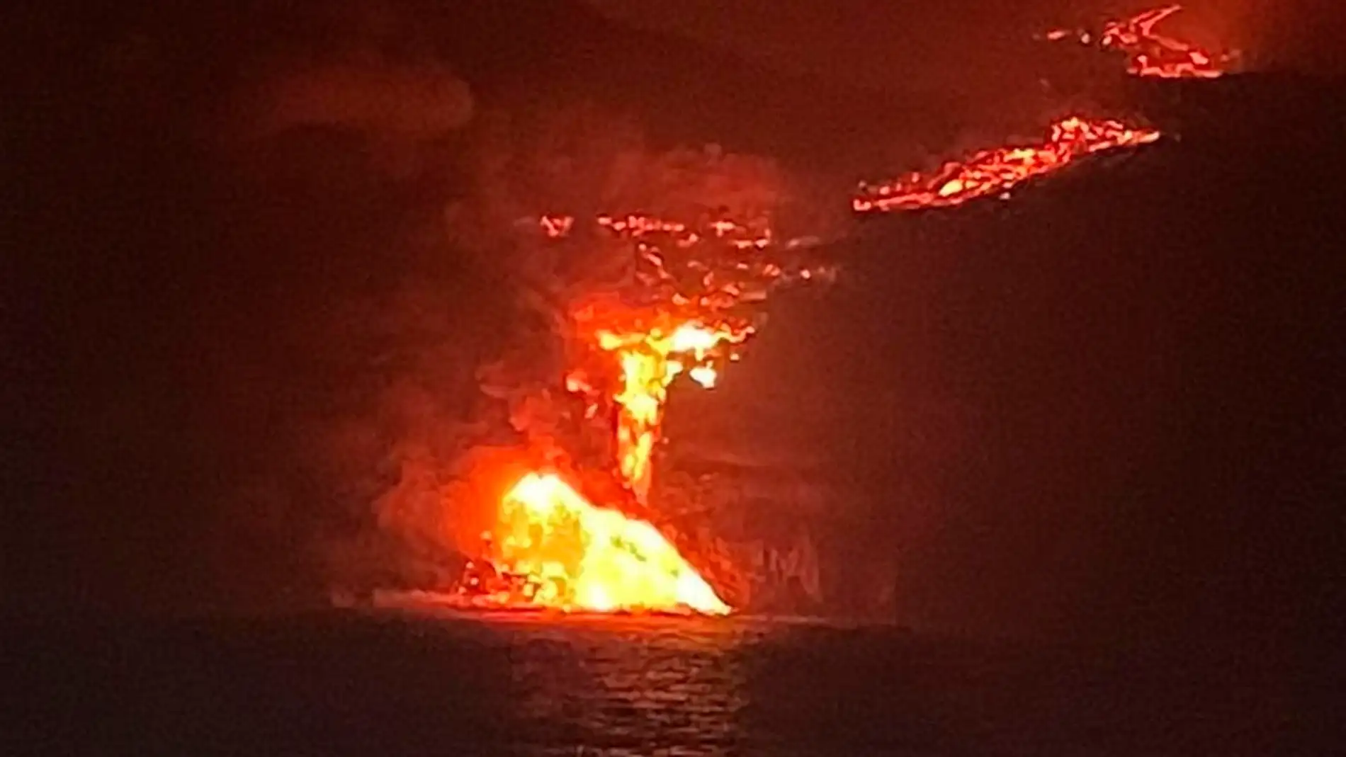 Llegada al mar de la lava