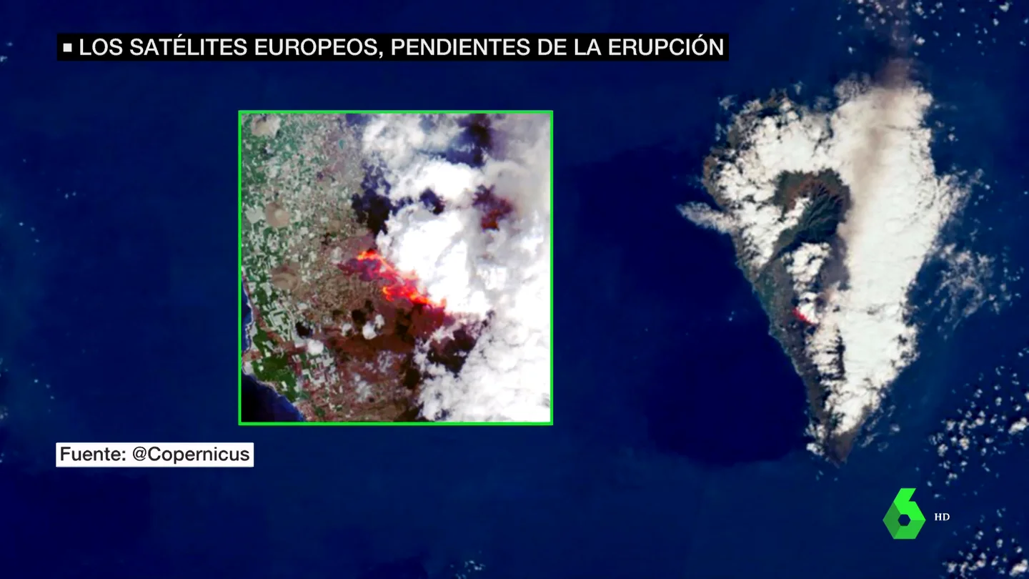 Así se ve la erupción del volcán de La Palma desde la estratosfera Así se ve la erupción del volcán de La Palma desde la estratosfera