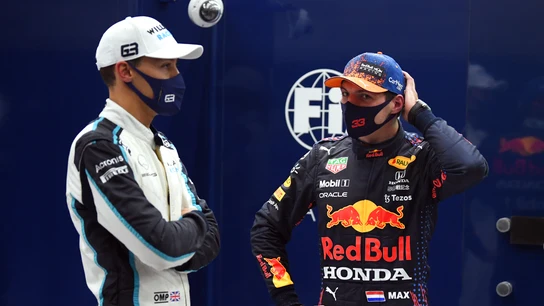 George Russell y Max Verstappen George Russell y Max Verstappen