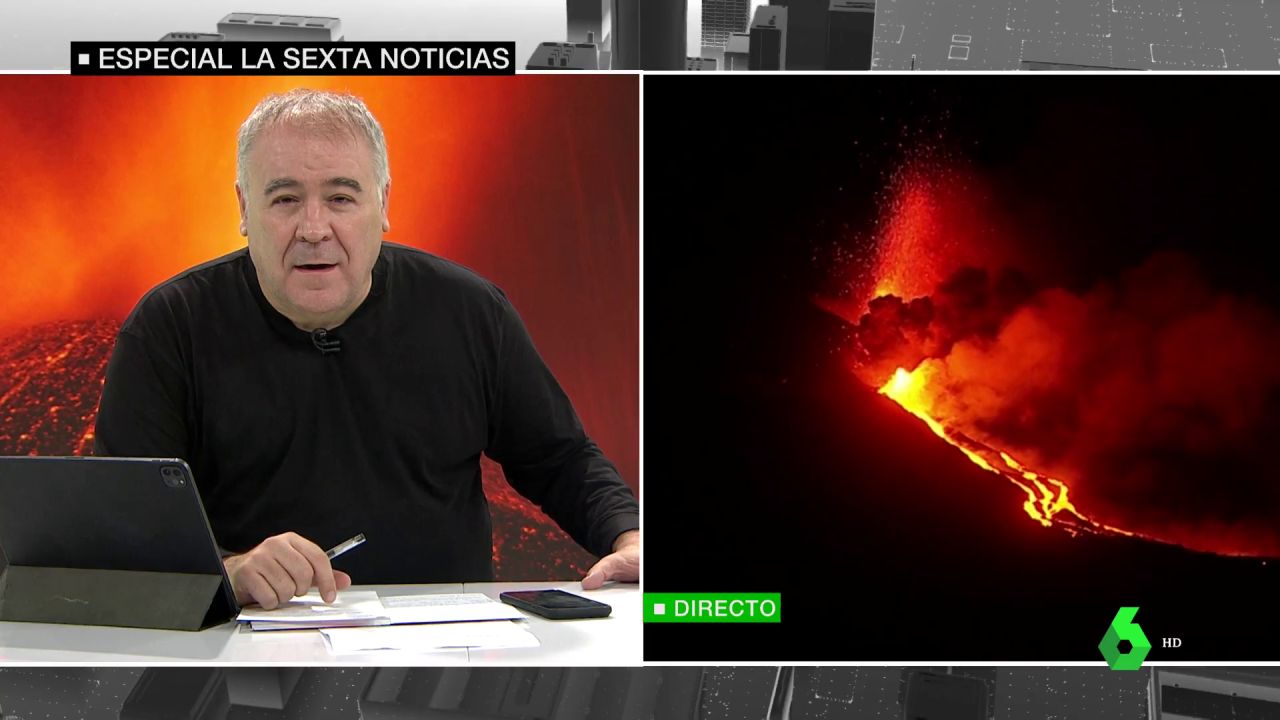 Así ha informado de la llegada de la lava al mar Antonio García Ferreras en directo en laSexta - Vimarsana News