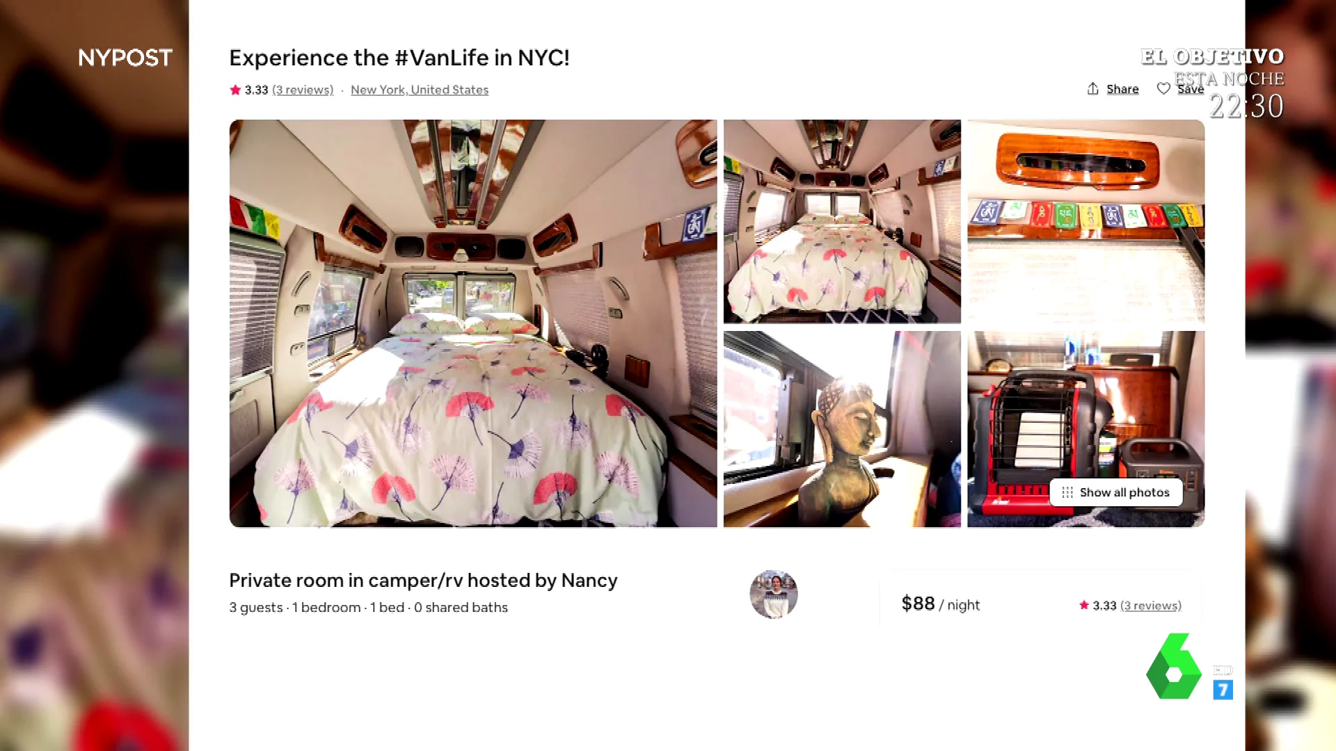 Así son por dentro las furgonetas que se alquilaban en AirBnb como alojamiento en Nueva York