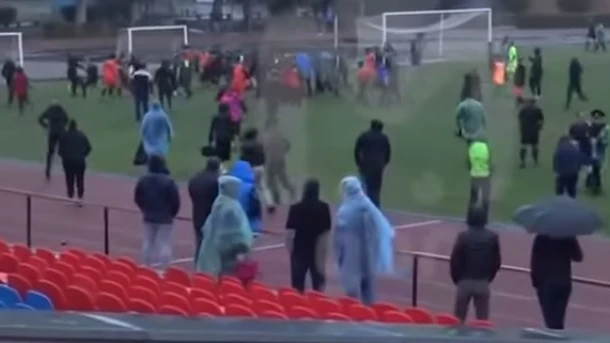 Pelea en el fútbol ruso