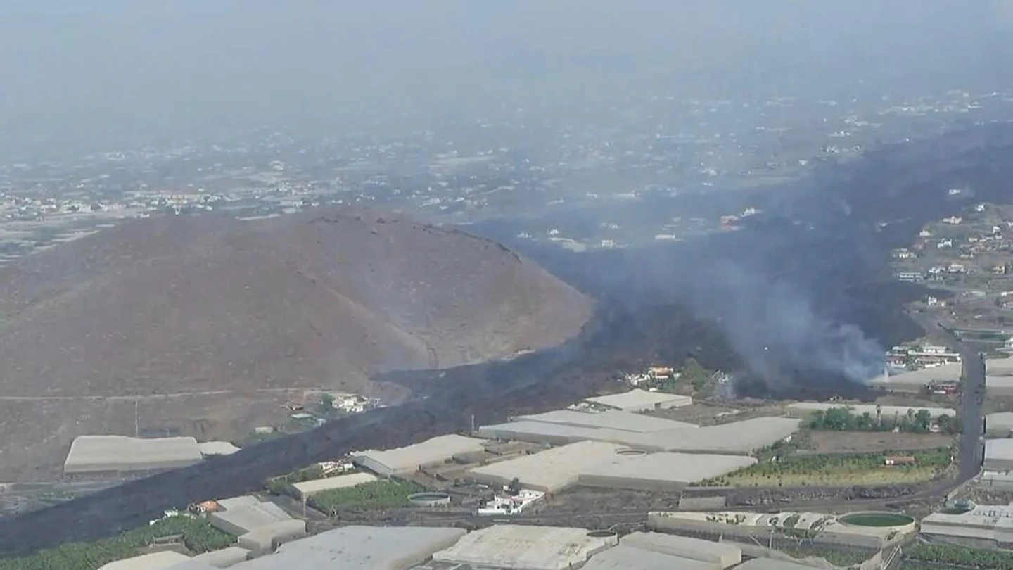 La nueva lengua de lava que se ha formado en La Palma La nueva lengua de lava que se ha formado en La Palma