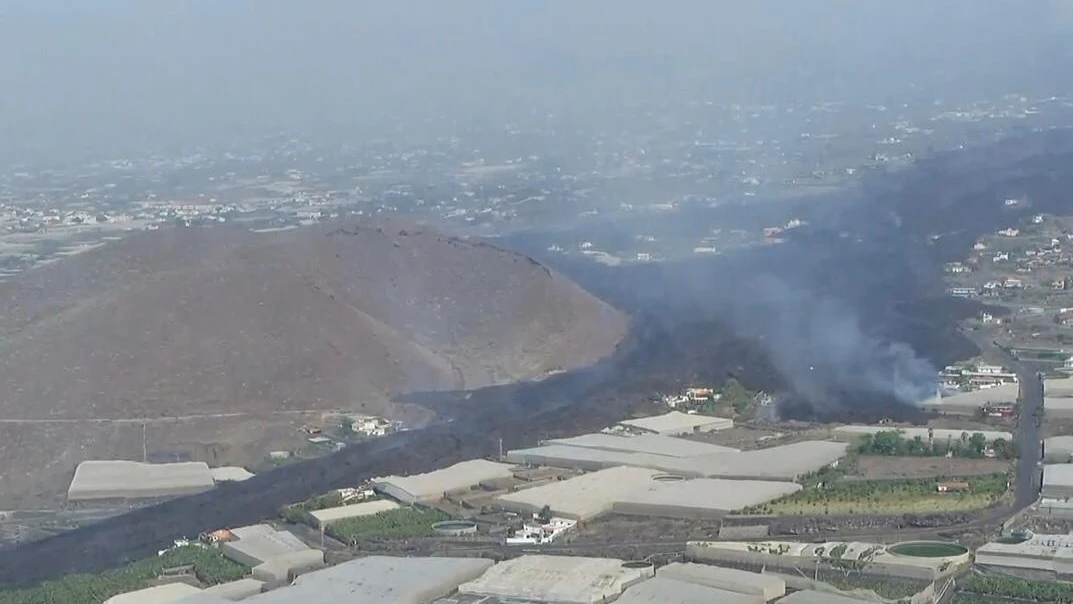 La nueva lengua de lava que se ha formado en La Palma