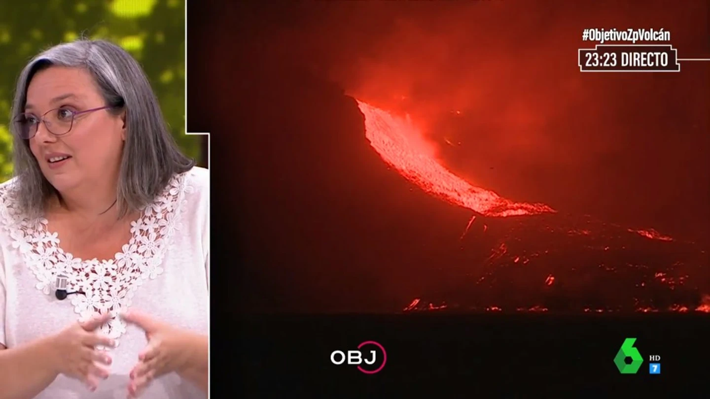 Alicia Felpeto, vulcanóloga del Instituto Geográfico Nacional, en El Objetivo. Alicia Felpeto, vulcanóloga del Instituto Geográfico Nacional, en El Objetivo.