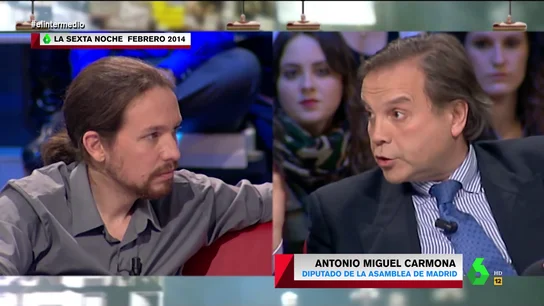 Los vídeos que contradicen a Antonio Miguel Carmona: así se indignaba con Iglesias y Aguirre al hablar de puertas giratorias Los vídeos que contradicen a Antonio Miguel Carmona: así se indignaba con Iglesias y Aguirre al hablar de puertas giratorias