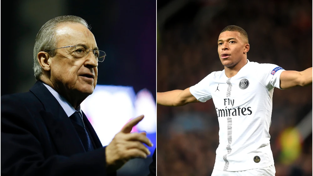 Florentino Pérez y Kylian Mbappé