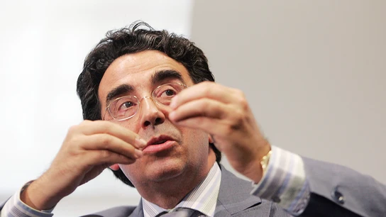 El arquitecto español Santiago Calatrava en un evento en el World Trade Center Transportation Hub de Nueva York en 2005 El arquitecto español Santiago Calatrava en un evento en el World Trade Center Transportation Hub de Nueva York en 2005