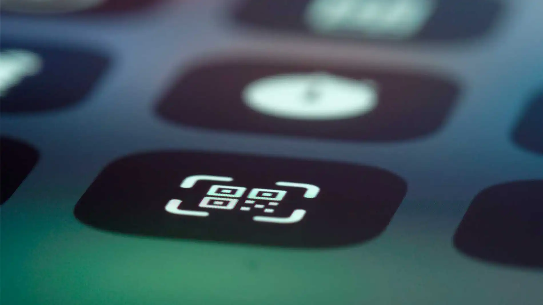 Un lector de códigos QR Un lector de códigos QR