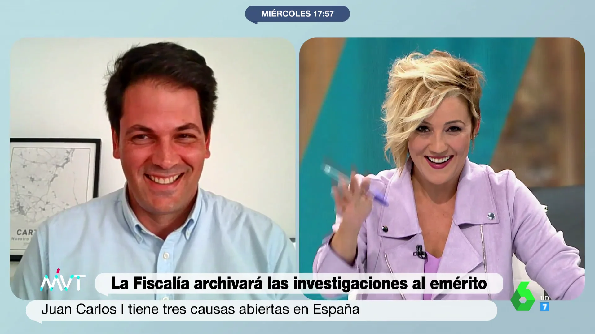 El divertido momento en que una voz interrumpe una entrevista de Cristina Pardo en Más Vale Tarde: "Ha habido una psicofonía" El divertido momento en que una voz interrumpe una entrevista de Cristina Pardo en Más Vale Tarde: "Ha habido una psicofonía"
