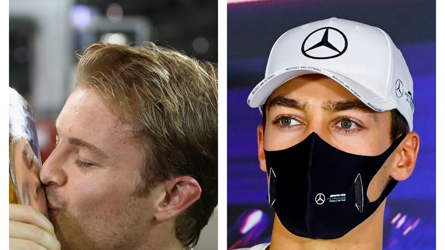 Nico Rosberg y George Russell Nico Rosberg y George Russell