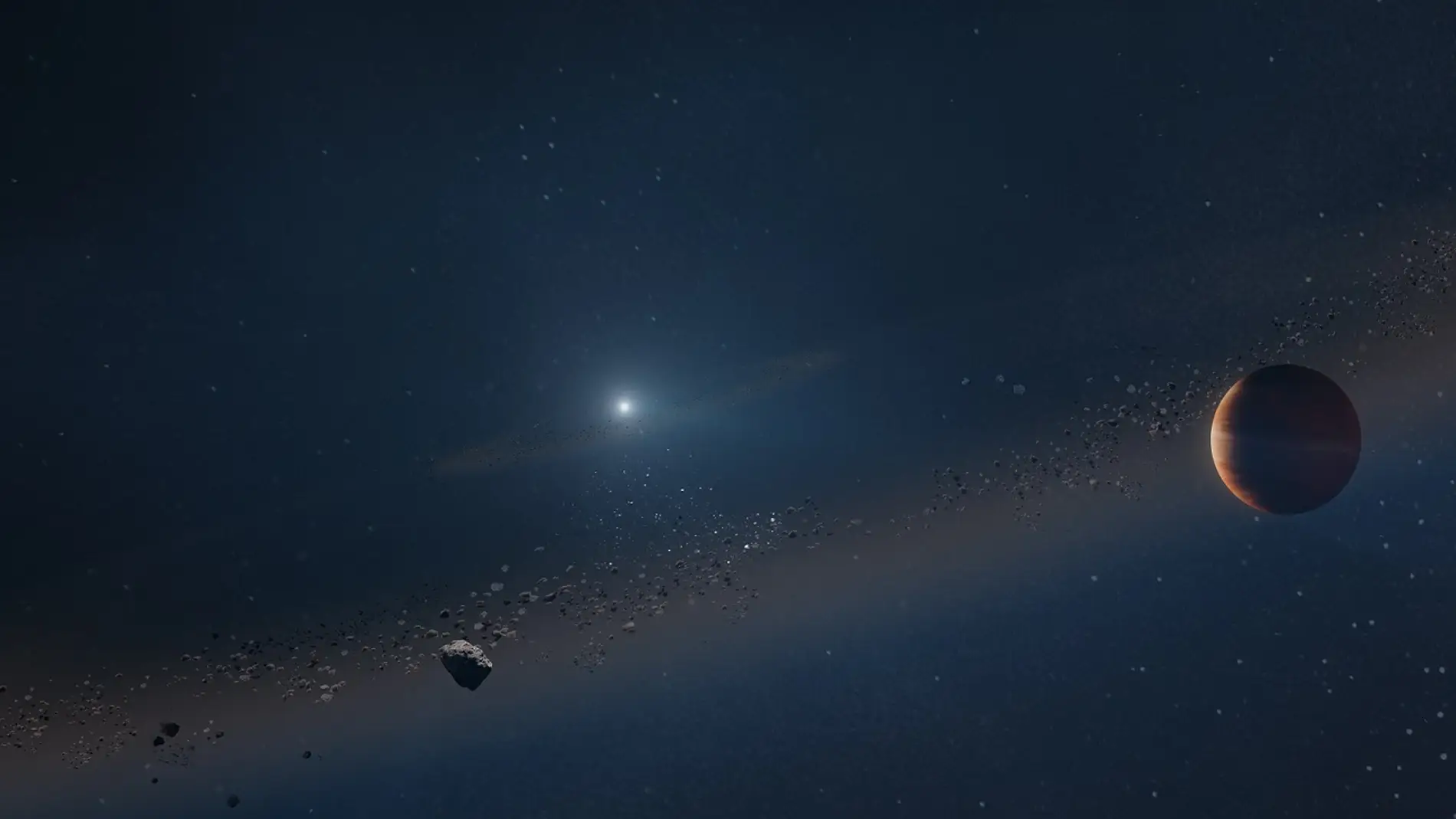Exoplaneta orbitando una enana blanca