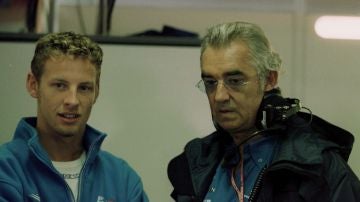 Jenson Button y Flavio Briatore