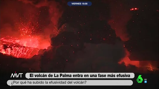 Amenaza de fisura en el cono del volcán de La Palma Amenaza de fisura en el cono del volcán de La Palma