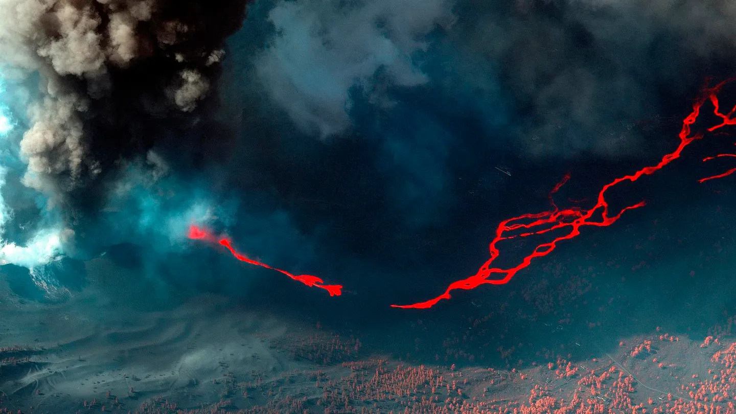 Ríos de lava del volcán de La Palma Ríos de lava del volcán de La Palma