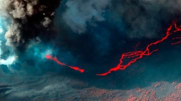 Ríos de lava del volcán de La Palma