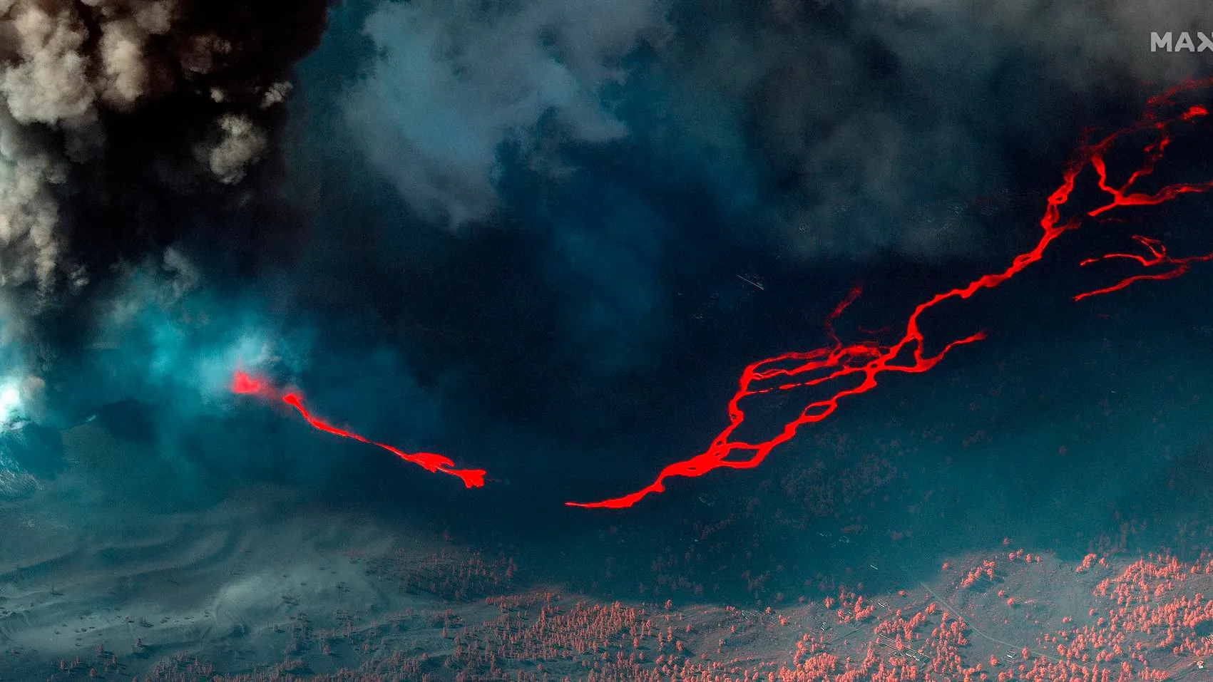 Ríos de lava del volcán de La Palma