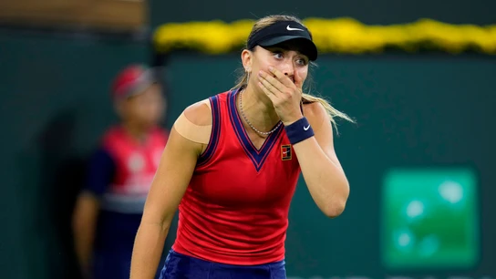 Paula Badosa celebra su pase a la final de Indian Wells Paula Badosa celebra su pase a la final de Indian Wells