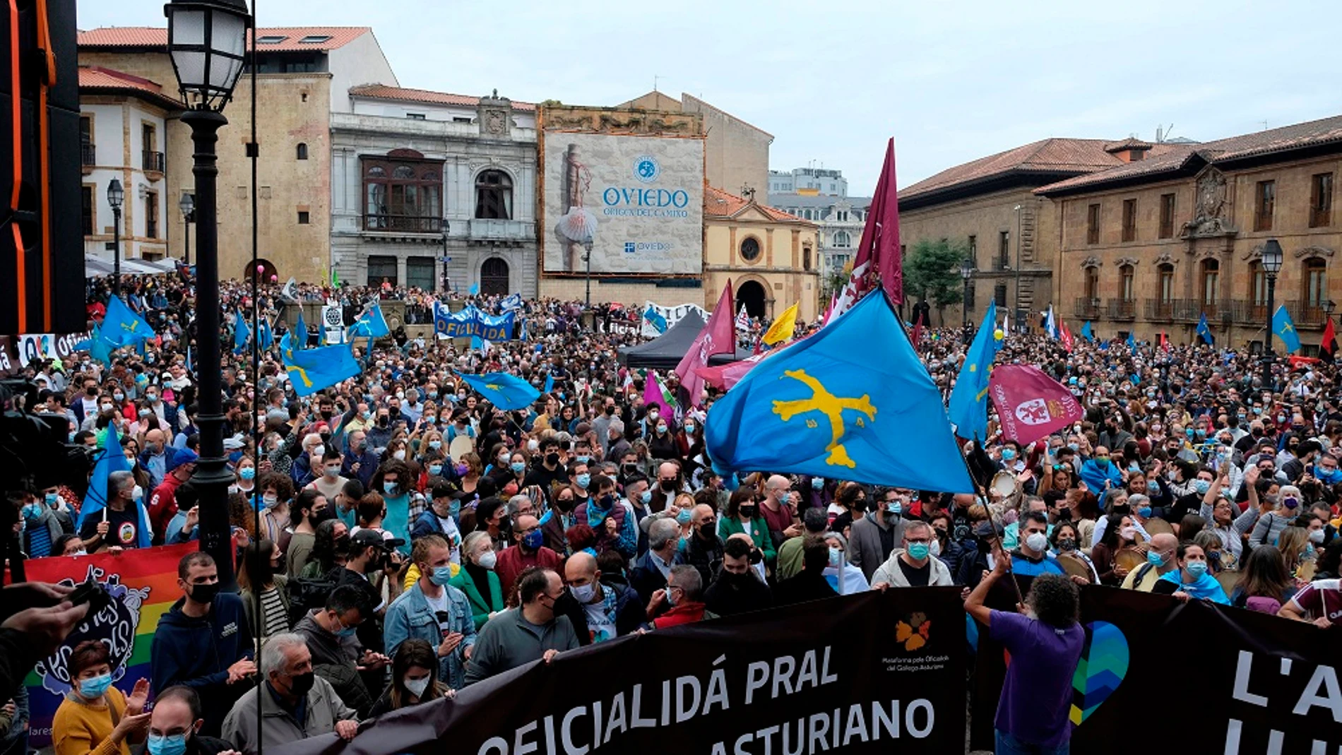 Manifestación en defensa de la oficialidad del asturiano