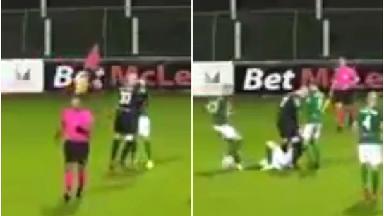 Agresión de un portero a un compañero de equipo Agresión de un portero a un compañero de equipo