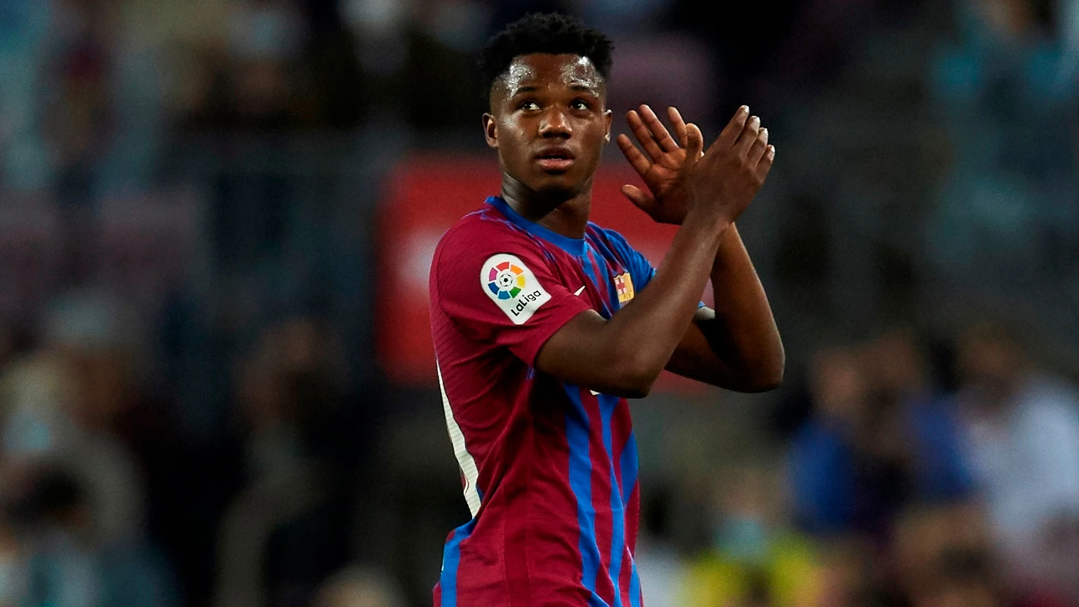 Ansu Fati, con el Barça