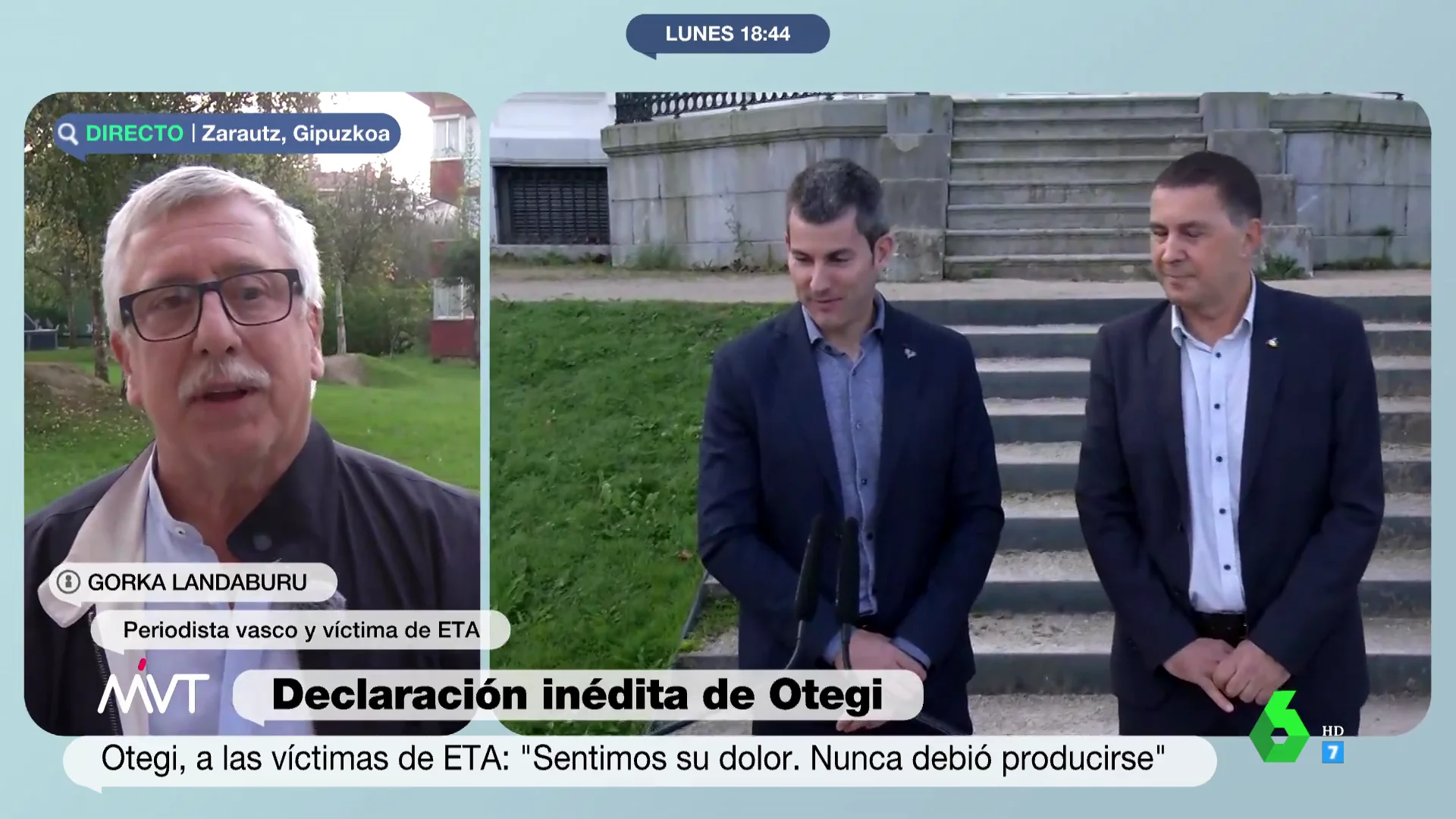 Landaburu ve "un paso positivo" en las palabras de Otegi sobre las víctimas de ETA, pero advierte: "Falta un trecho importante"