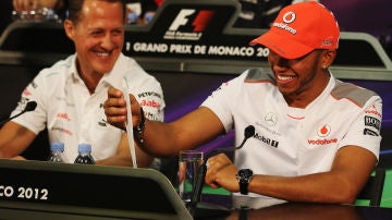 Michael Schumacher y Lewis Hamilton