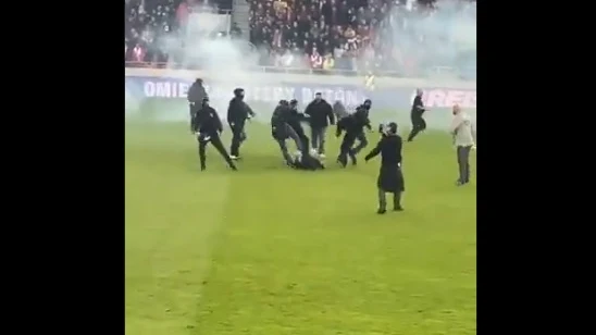 Ultras del Spartak Trnava y Slovan de Bratislava