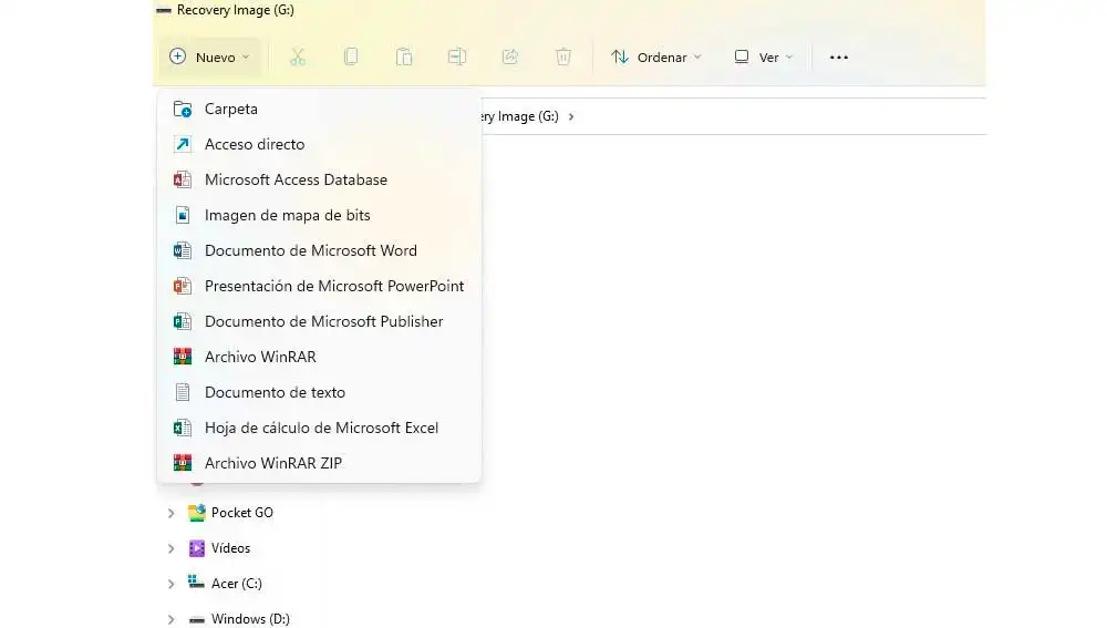 Explorador de archivos Windows 11