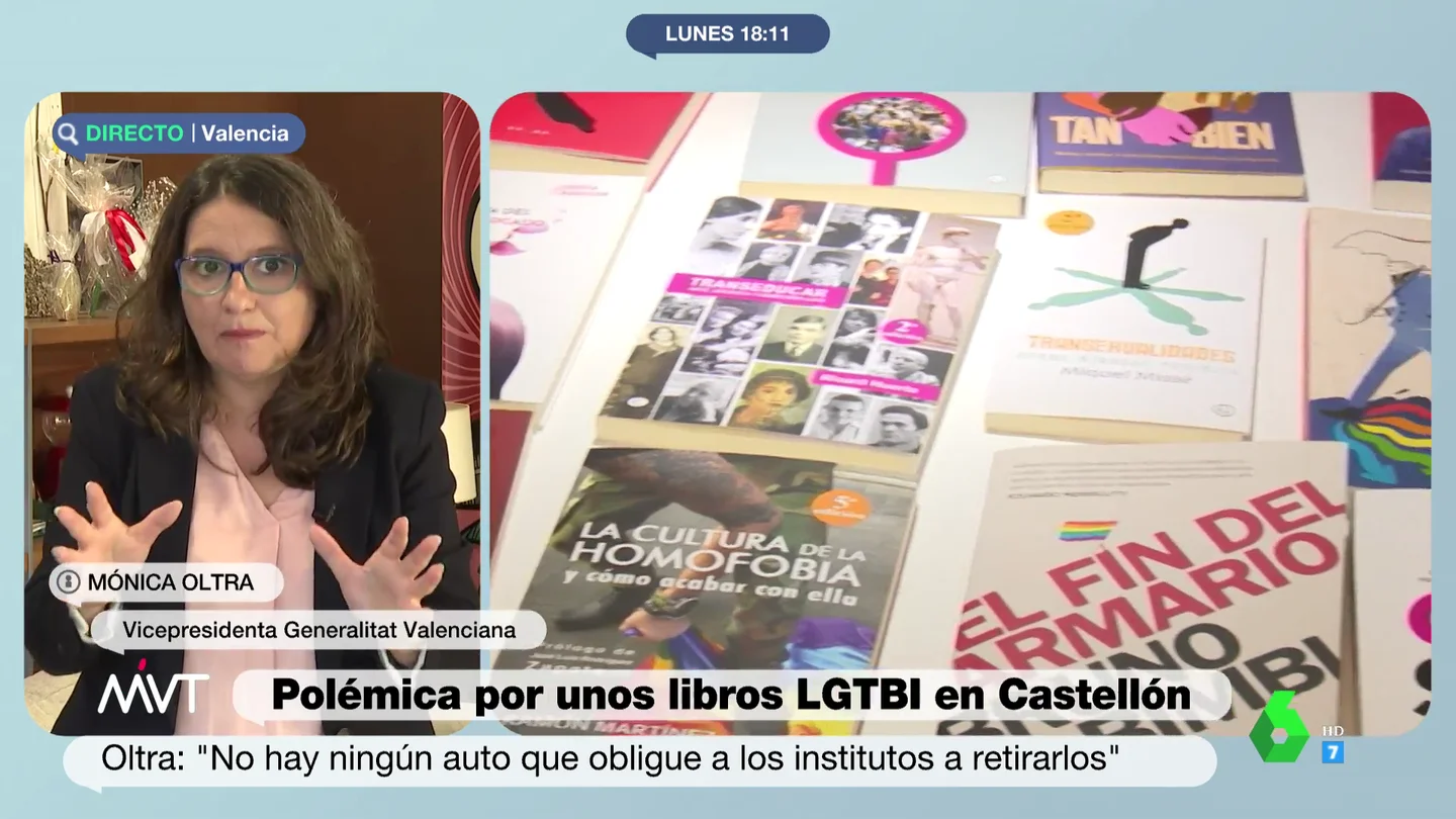 Oltra, sobre la denuncia a los libros LGTBI de Castellón: "Viene de una fundación de abogados más fascistas que cristianos" Oltra, sobre la denuncia a los libros LGTBI de Castellón: "Viene de una fundación de abogados más fascistas que cristianos"