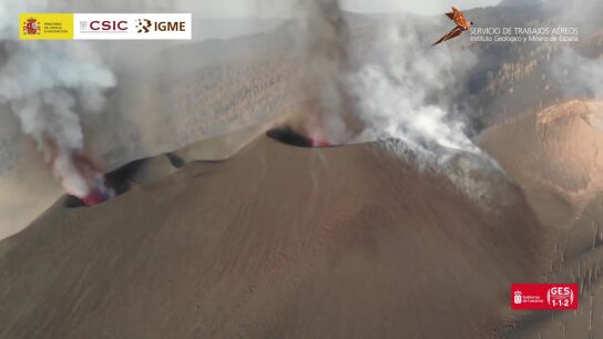 Bocas eruptivas del volcán de La Palma