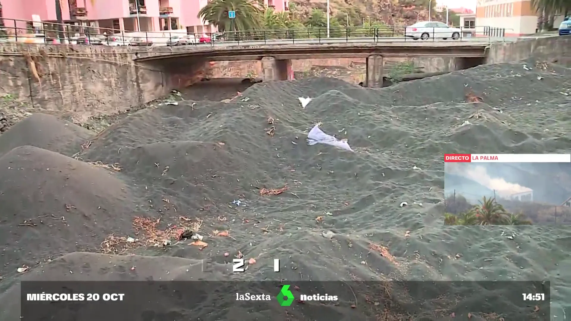 Montañas de ceniza en La Palma