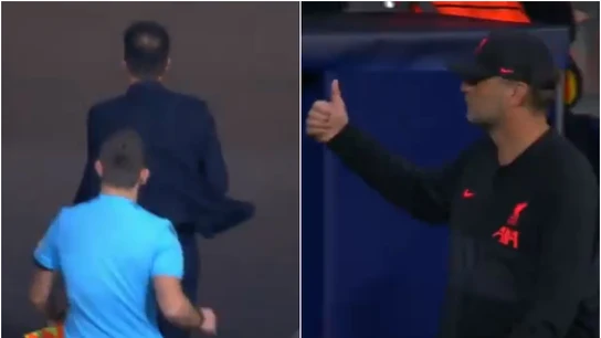 Simeone y Klopp al término del Atleti-Liverpool Simeone y Klopp al término del Atleti-Liverpool