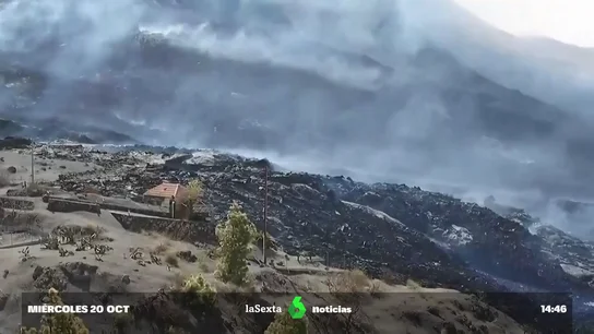 Avance de la lava en La Laguna Avance de la lava en La Laguna