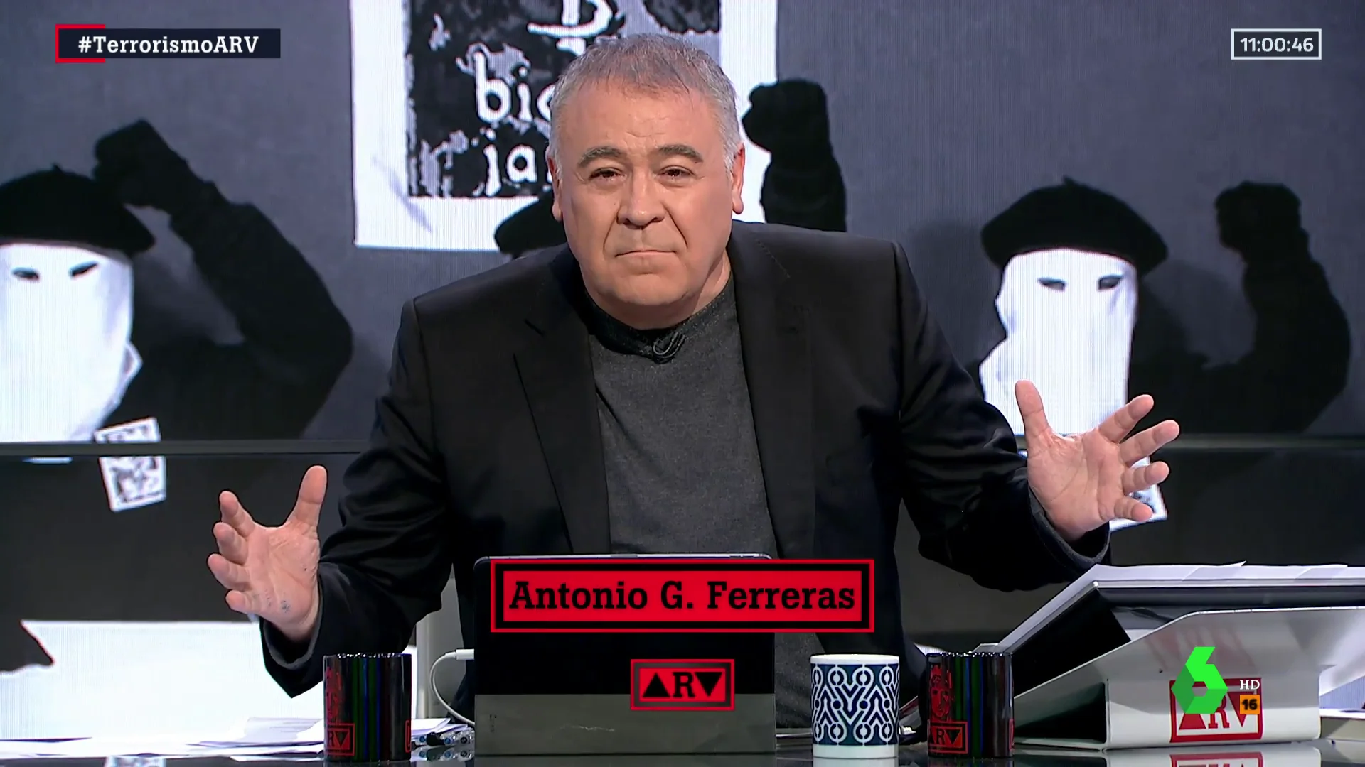 La reflexión de Ferreras en el décimo aniversario del fin de ETA: "Son 10 años de paz, pero en la oposición sigue utilizando el terrorismo como elemento de desgaste"