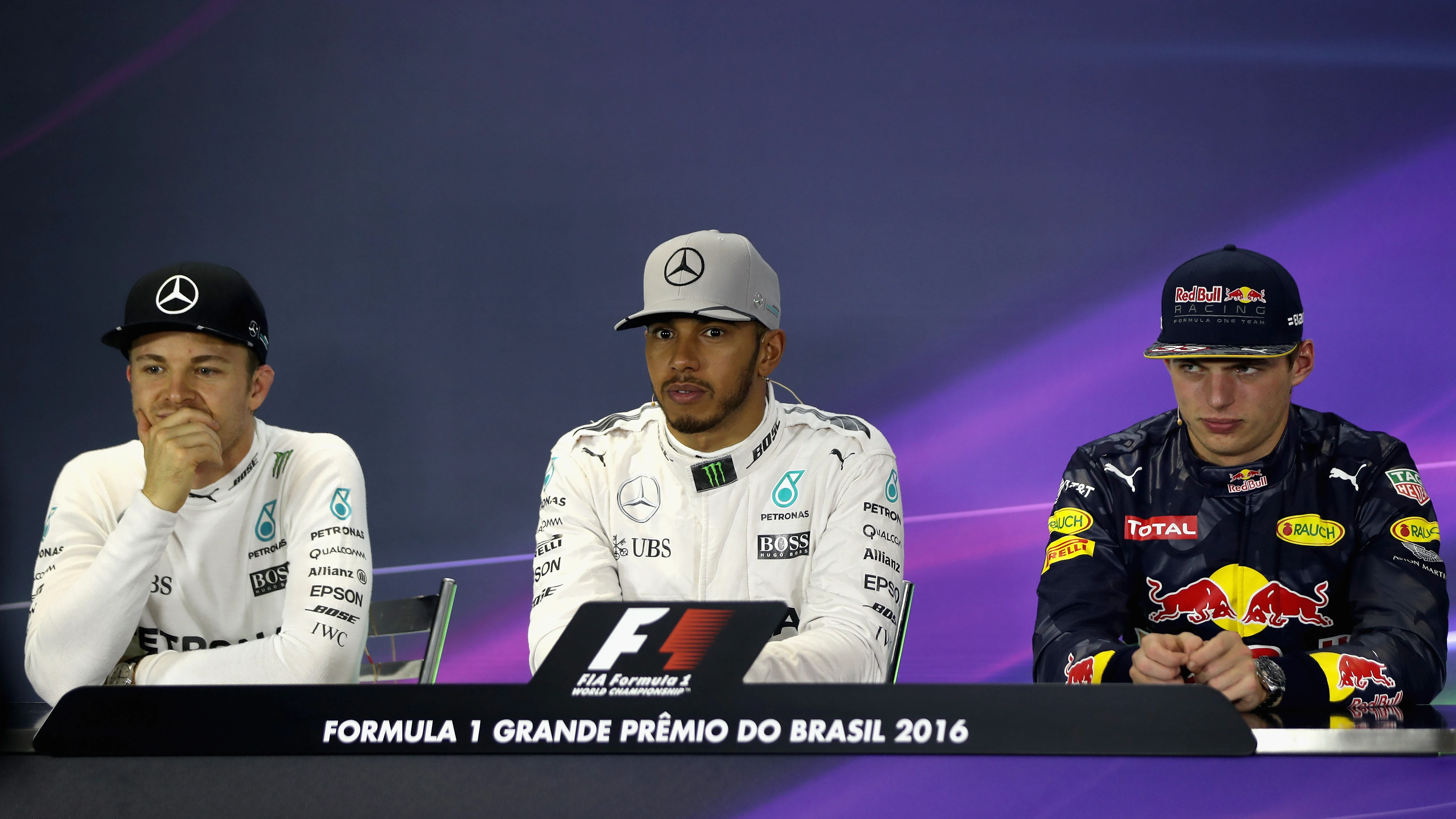 Nico Rosberg, Lewis Hamilton y Max Verstappen Nico Rosberg, Lewis Hamilton y Max Verstappen
