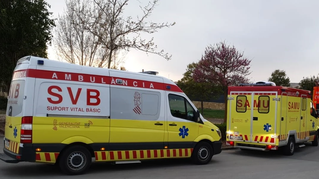 Imagen de archivo de ambulancias en Valencia 