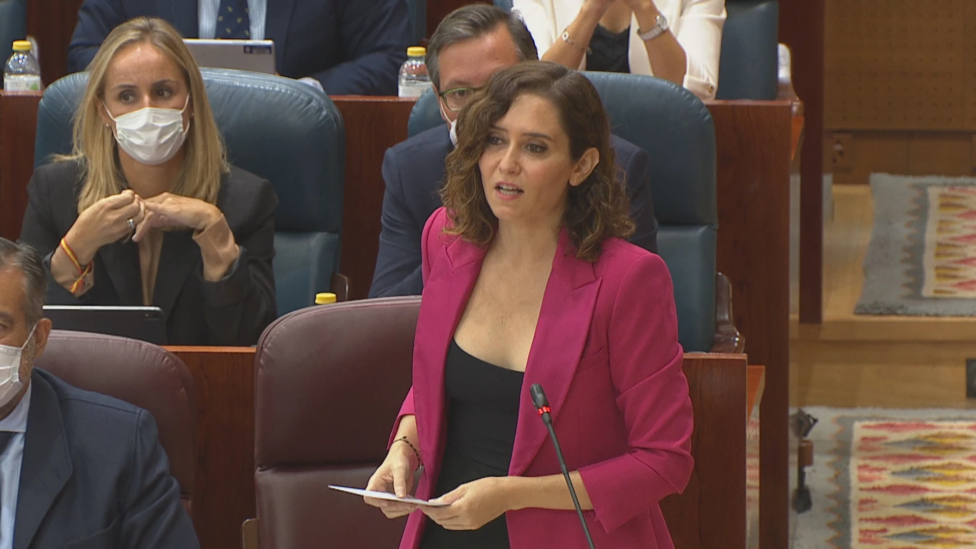 Isabel Díaz Ayuso en la Asamblea de Madrid