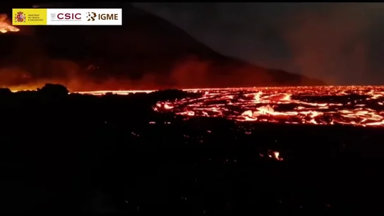 Logran grabar las coladas Pahoehoe y el mar de lava formado en el interior de La Palma Logran grabar las coladas Pahoehoe y el mar de lava formado en el interior de La Palma