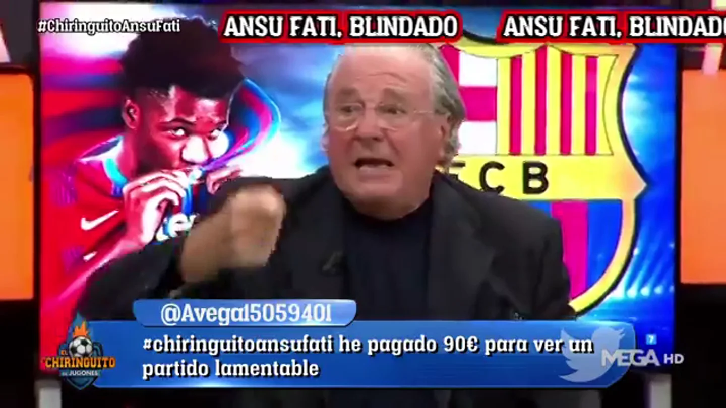 Jorge D'Alessandro provoca un terremoto en 'El Chiringuito': "Habría vendido a Ansu Fati por 150 millones" Jorge D'Alessandro provoca un terremoto en 'El Chiringuito': "Habría vendido a Ansu Fati por 150 millones"