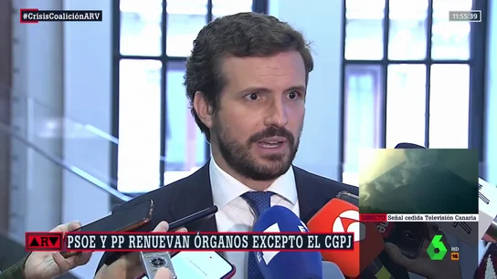 Pablo Casado insiste en que sean los jueces los que elijan a los jueces en el CGPJ Pablo Casado insiste en que sean los jueces los que elijan a los jueces en el CGPJ