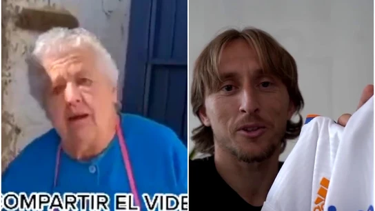 Doña Elvira y Luka Modric Doña Elvira y Luka Modric