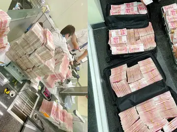 Imagen de los billetes retirados por el millonario chino