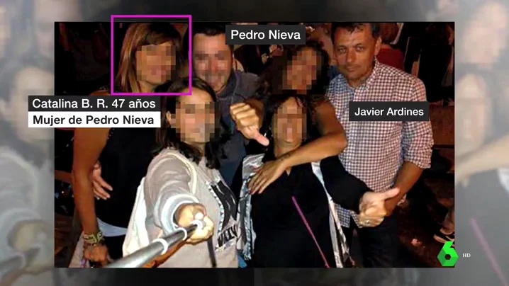 Javier Ardines junto a su presunto asesino, Pedro Nieva, y su amante Catalina