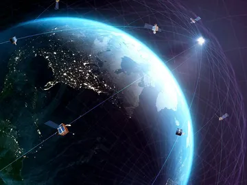 Satélites orbitando sobre la Tierra Satélites orbitando sobre la Tierra
