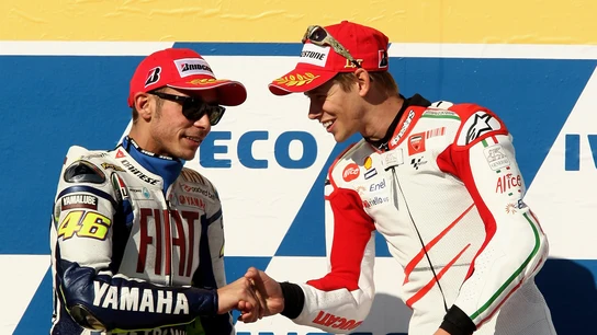 Valentino Rossi y Casey Stoner Valentino Rossi y Casey Stoner