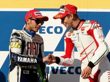 Valentino Rossi y Casey Stoner