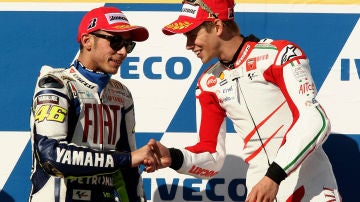 Valentino Rossi y Casey Stoner